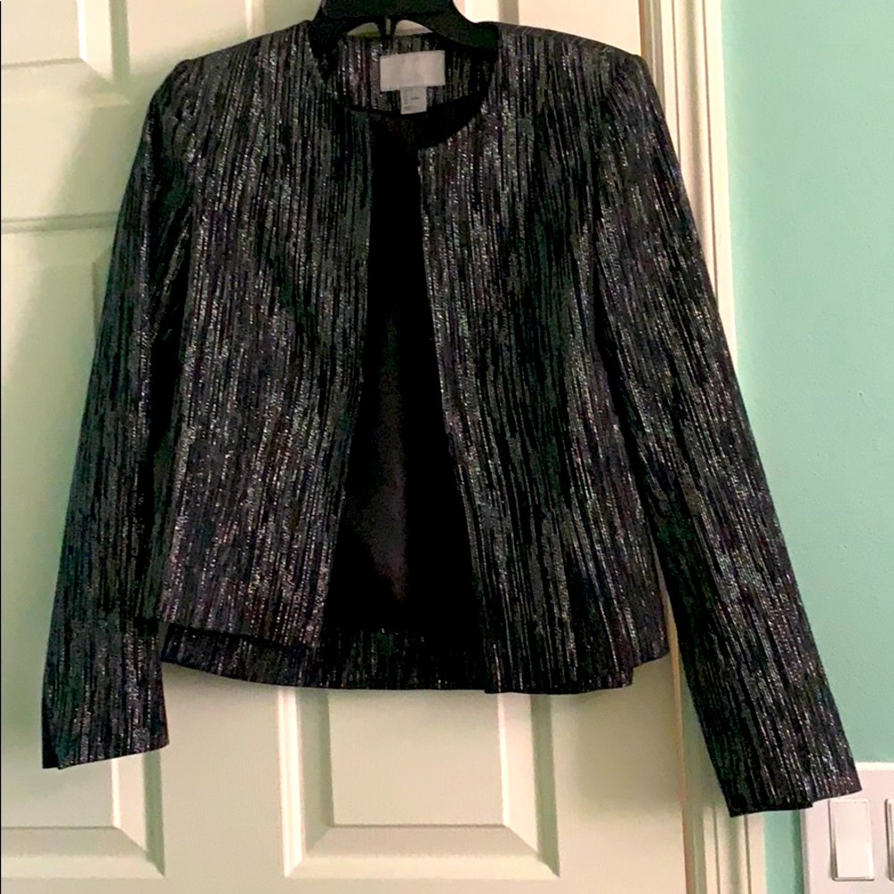 H&M black/silver blazer size 6